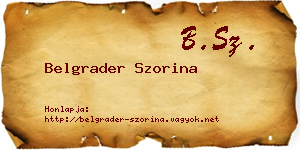 Belgrader Szorina névjegykártya